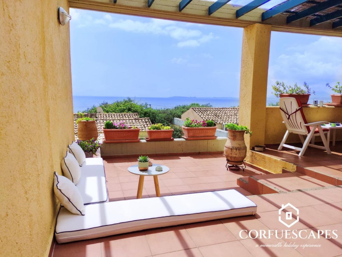 Villa Mira El Mar By Corfuescapes Barbati Esterno foto