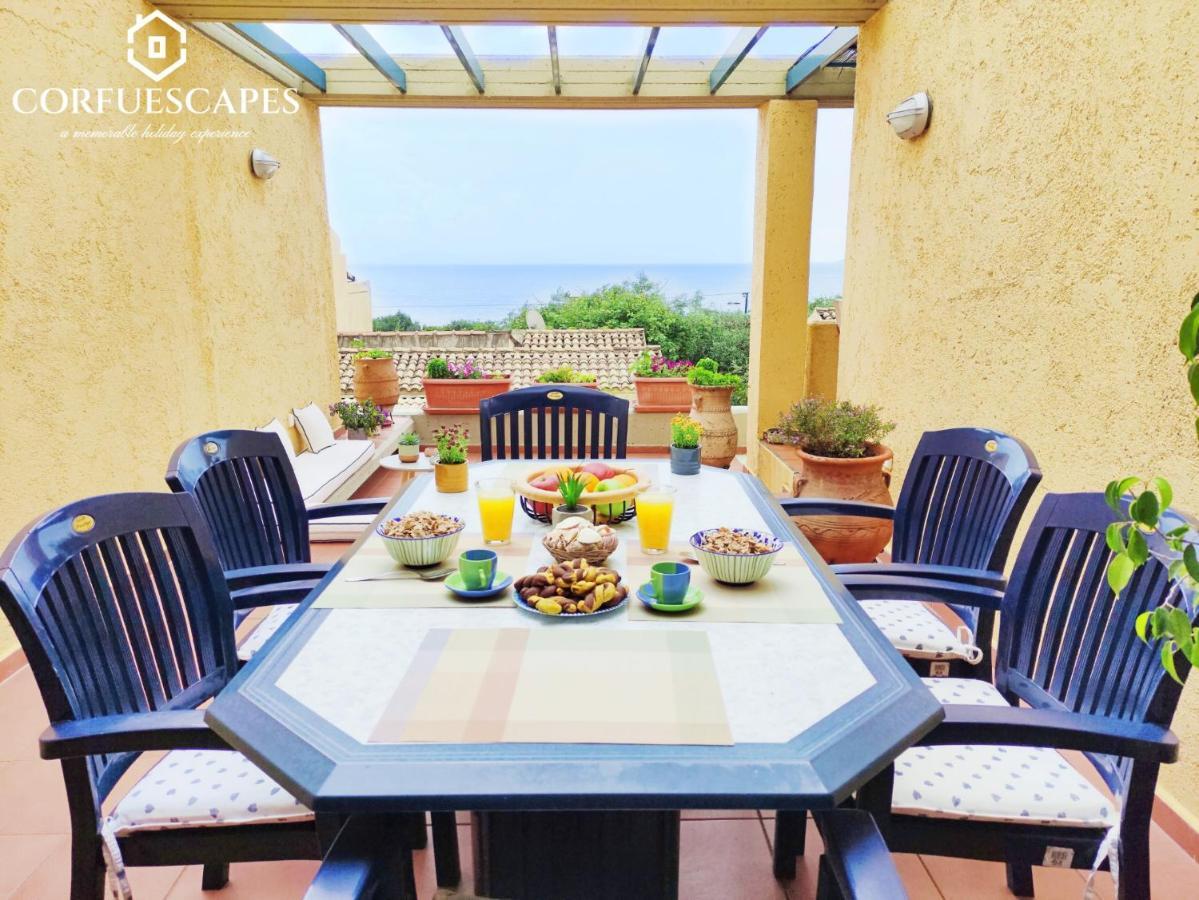 Villa Mira El Mar By Corfuescapes Barbati Esterno foto